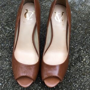 VC (Vince Camuto) Signature Nude Peep-Toe Pumps